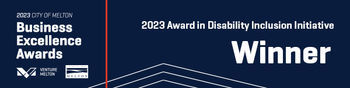 Melton Communitys 2023 Business Award Winner Badge