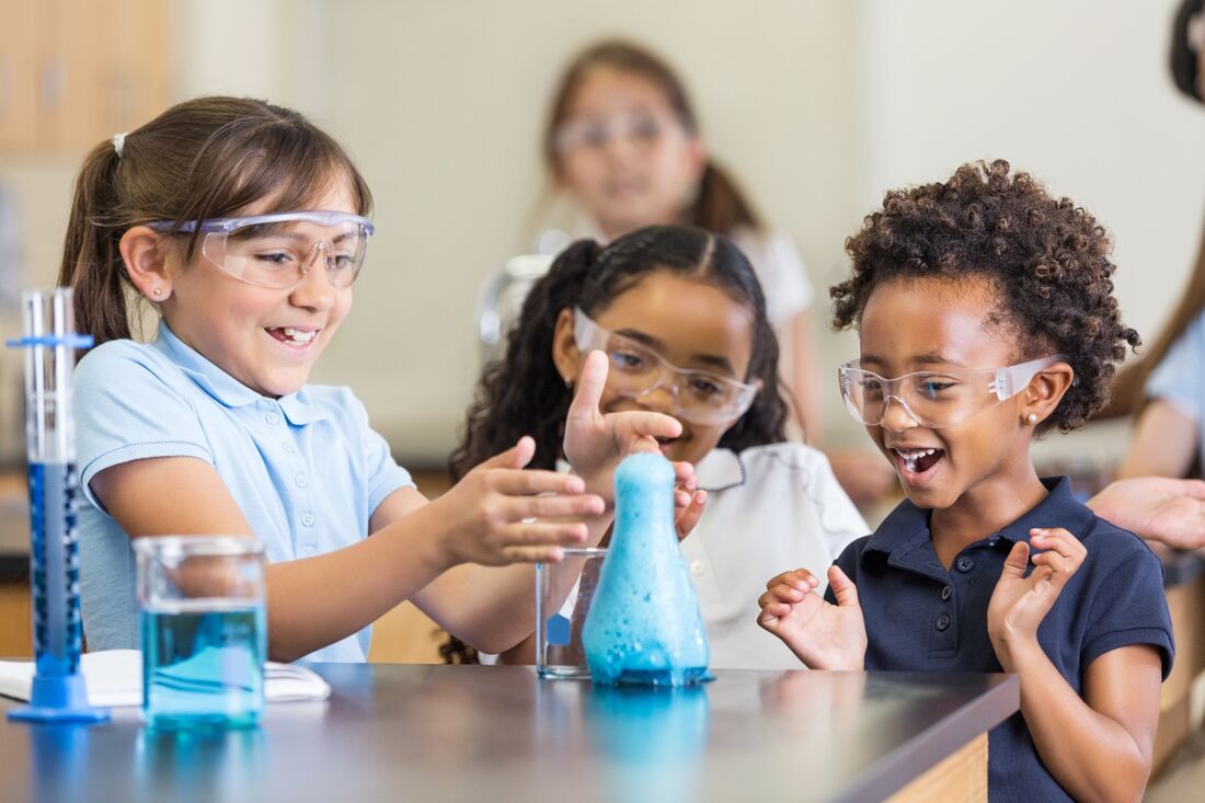 Children doing science experiment